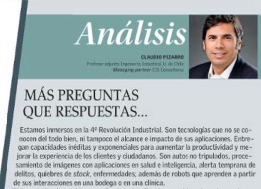 Nueva columna de Claudio Pizarro en El Mercurio