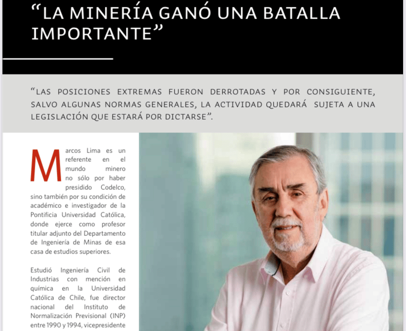 Entrevista a Marcos Lima en Boletín Minero
